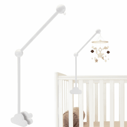 Baby Mobile Halterung für Babybett, Mobile Halterung Holz Wolken, abnehmbarer Baby-Mobile-Aufhänger, höhenverstellbar, für Aufhängung Windspiele Bettglocke, Baby Bett Spielzeuge Angebot bei HelloDeals