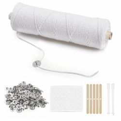 VABNEER Kerzendochte für Kerzen, 1 Rolle 61m Geflochtene Dochte für Kerzen Flachdocht aus Baumwolle für DIY Kerzenherstellung Max 1 3/4 Zoll Durchmesser Angebot bei HelloDeals