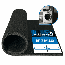 kör4u Antivibrationsmatte 60x60x1 cm - zuschneidbar, Schallschutz & Vibrationsdämpfung für Waschmaschine, Trockner, Fitnessgeräte, 3D-Drucker 60x60x1cm Angebot bei HelloDeals