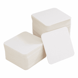 folia 2326 - Blanko Bierdeckel, Bierfilze, eckig, 9,3 x 9,3 cm, 100 Stück - unbedruckt zum Selbstgestalten eckig Single Angebot bei HelloDeals