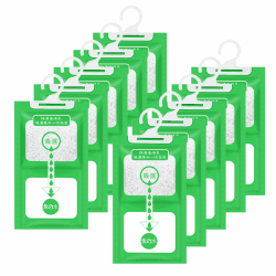 10 Pack 100g Entfeuchter Schrank Hängender Luftentfeuchter Beutel Anti Schimmel Trocknungsbeutel Set für Küche,Bad,Schrank,Auto,Schrankentfeuchter,Anti Mold Angebot bei HelloDeals