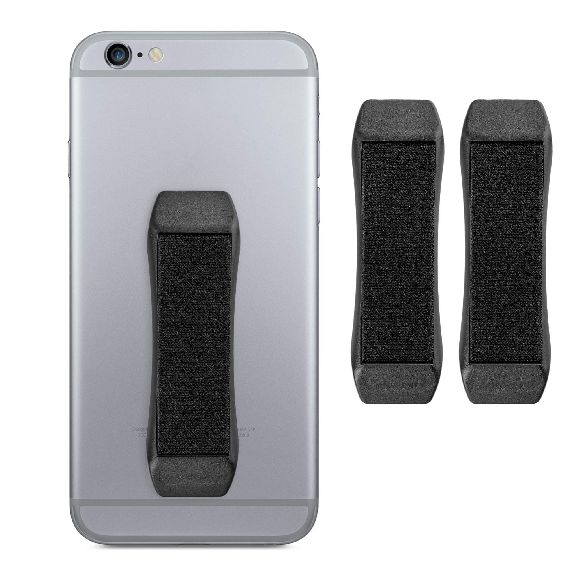 kwmobile Smartphone Fingerhalter 3er Set - Handy Fingerhalterung für bessere Einhandbedienung - 3X Handyhalter Finger Halter - Halterung Schwarz Angebot bei HelloDeals