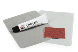 Reparaturflicken für Velour Luftmatratzen, grau, 2x Flicken, 1x Kleber, 1x Schleifpapier, Luftmatratzenreparatur-Set Angebot bei HelloDeals