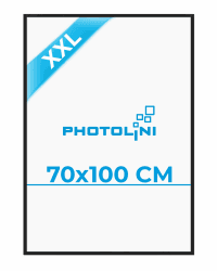PHOTOLINI Bilderrahmen 70x100 Schwarz, großer Bilderrahmen 70x100 Holz MDF, Poster Rahmen 100x70 XXL mit bruchsicherem Acrylglas zum Aufhängen & Zubehör - Picture Frame für Poster, Fotos & Puzzle 70x100 cm / 1x Schwarz Angebot bei HelloDeals