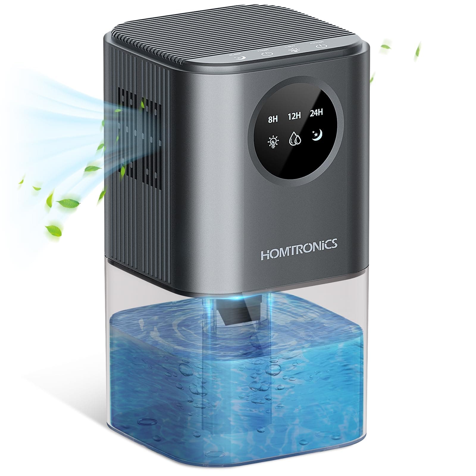 Elektrischer Luftentfeuchter, [1700ML] Homtronics Luftentfeuchter Tragbar, Ultra-Leise & Automatischer Abschaltung, Kleiner Energiesparender, 7 Farbiges Licht, für Bad, Schlafzimmer, Schrank, Büro Silber Angebot bei HelloDeals