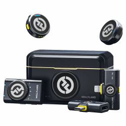 HollylandLark M2 Kabellos Lavalier Mikrofon für iPhone/Kamera/Android/PC – 48 kHz/24-Bit Hi-Fi-Audio, 300 m Reichweite, Rauschunterdrückung, 40 h Laufzeit, YouTube/Vlog/Streaming (2TX + 3RX+Ladecase) la version Combo Schwarz Angebot bei HelloDeals