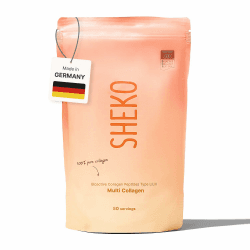 SHEKO Premium Kollagen Pulver 500g - Natürliches Bioaktives Kollagen Hydrolysat - Peptide Typ 1, 2, 3 - Collagen Pulver - Reinste Qualität - Optimale Löslichkeit - Proteinpulver - Made in Germany Angebot bei HelloDeals