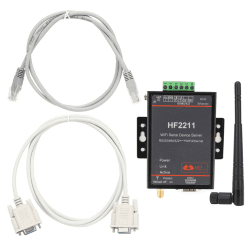 Serieller Server RS232 / 485/422 zu WiFi Ethernet DTU Netzwerkkommunikation 5-36VDC HF2211 Angebot bei HelloDeals