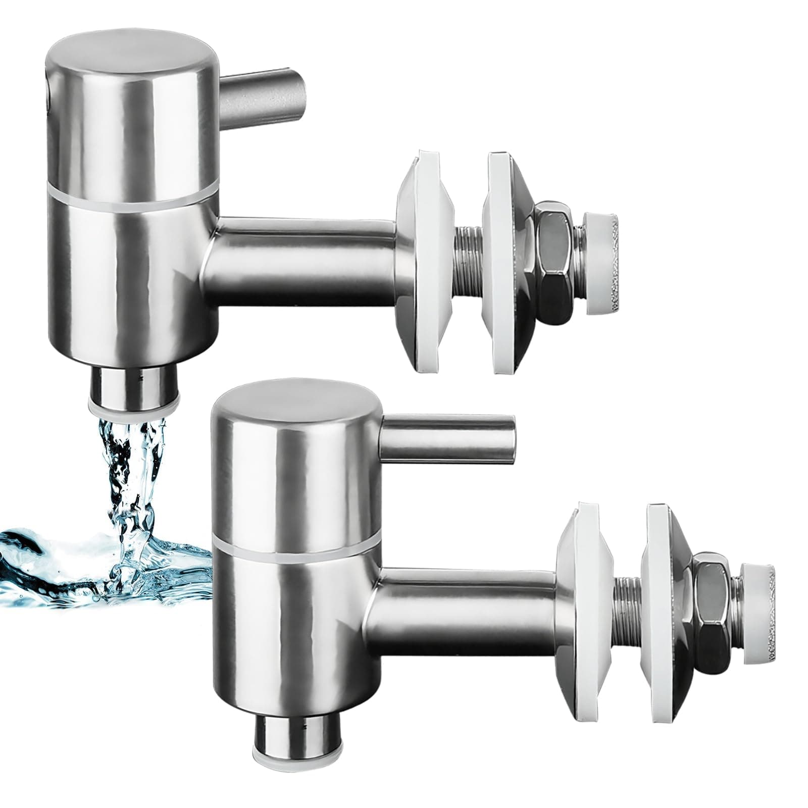 2 Stück Edelstahl Getränkespender Zapfhahn: Ersatzzapfhahn für Getränkespender, Bierzapfhahn Wasserspender Ersatzzapfen, Getränkespender Zapfhahn für Wein Bier Saft Kaffee (16mm) - B Angebot bei HelloDeals