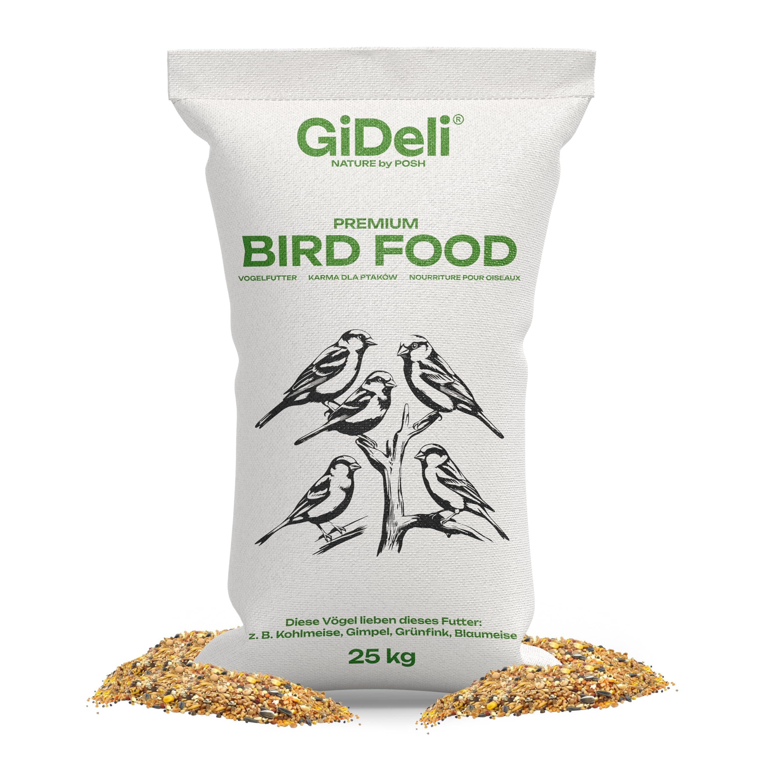 Vogelfutter für Wildvögel ganzjährig 25 kg Wildvogelfutter erstklassige Zusammensetzung Angebot bei HelloDeals