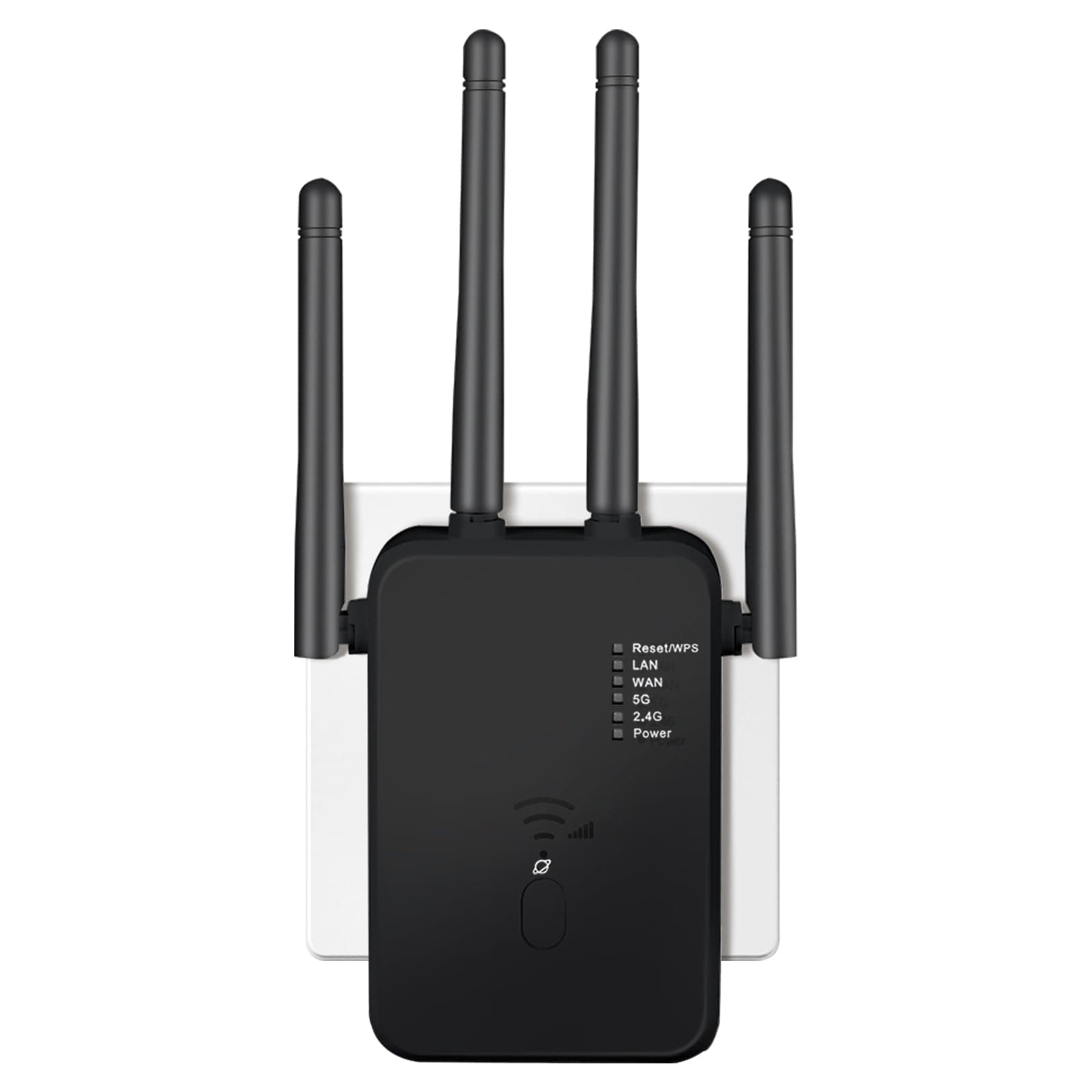 2025 Neuestes WLAN Repeater 1200Mbit/s Dualband mit 4 externen Antennen,WiFi Verstärker Repeater/Router/Access-Point-Modus, Einfache Einrichtung,LAN/WAN-Port,Kompatibel mit Allen Geräten Schwarz Angebot bei HelloDeals