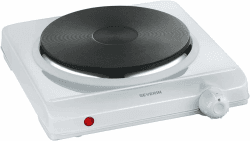 SEVERIN Kochplatte für Küche, Büro oder Camping, kleine Herdplatte mit stufenloser Temperatureinstellung, Campingkocher für einen Topf, weiß, 1.500 W, KP 1091, Single Weiß Single Angebot bei HelloDeals