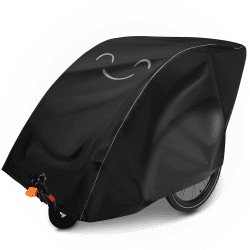 Abdeckung für Fahrradanhänger - Abschließbar - Universell - Reflektierend - 2 Sitzer - fahrradanhänger abdeckung zubehör Anhängerplane Schwarz Angebot bei HelloDeals