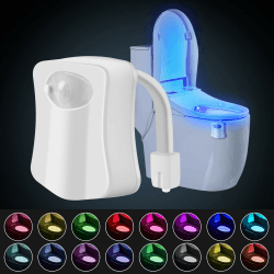 HOTUT Toilette Licht WC-Nachtlicht, Toilettenschüssel Nachtlicht, 16 Farben Motion Sensor wc nachtlicht, Toilettenbeleuchtung,Lustige Badezimmerzubehör (Batteriebetrieben) 1 Stück – Batterie Angebot bei HelloDeals
