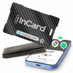 Wallet Tracker (für iOS und Android) IP68 wasserdichte Bluetooth-Suchkarte für Taschen und Pässe, kompatibel mit Apple Find My (Apple MFi Zertifiziert) & Google Find My Device – kabelloses Aufladen Angebot bei HelloDeals