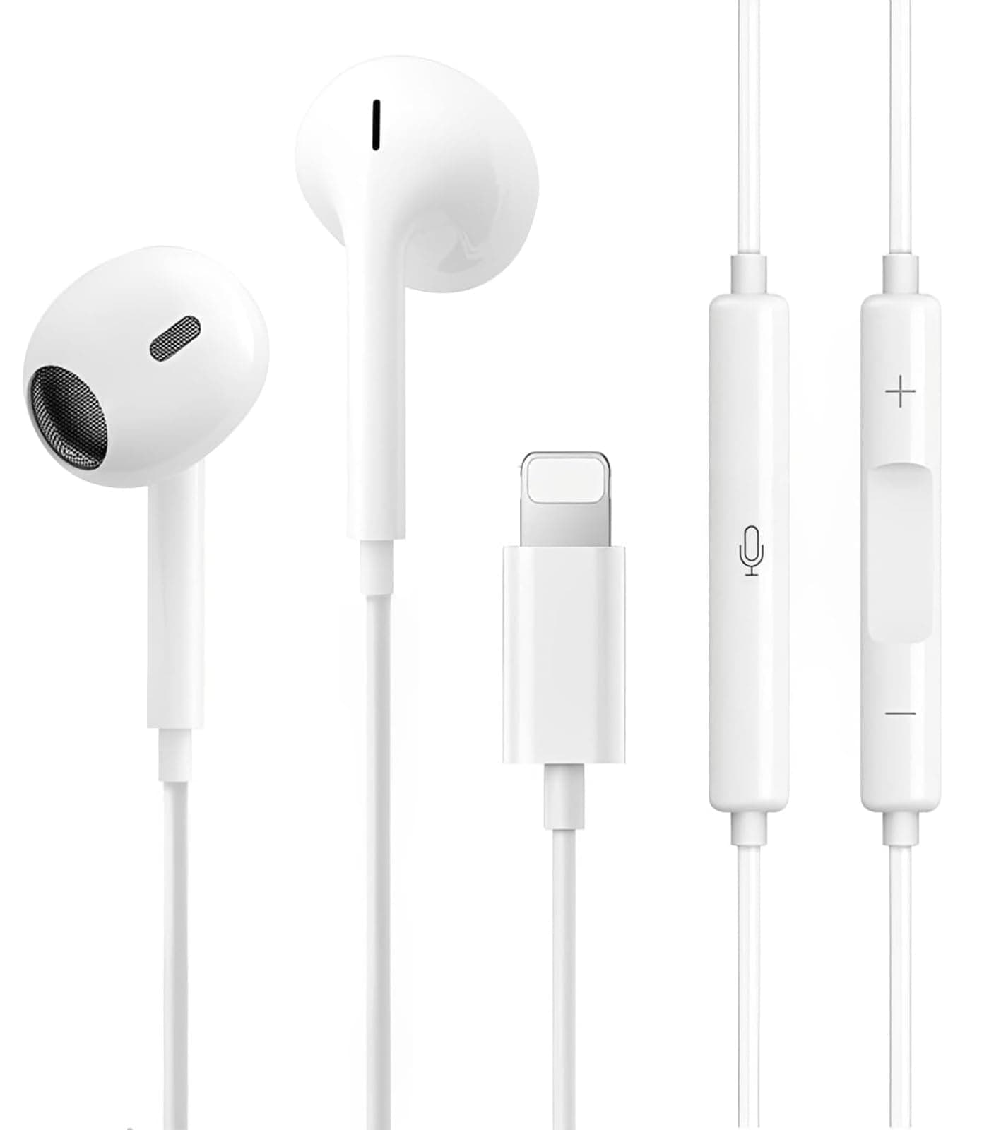 Kabel kopfhörer,[MFi-Zertifiziert] In-Ear Kopfhörer mit Mikrofon Lautstärkeregler und HiFi Audio Stereo Ohrhörer für iPhone 14 13 12 11 Pro Max/Plus/Pro/XR/XS/X/SE/8/iPad Air Mini Unterstützt alle iOS Angebot bei HelloDeals