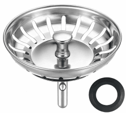 Küchenspülen Abflussstopfen mit sieb Ø 79/80 mm, Spülbecken stöpsel, Siebkörbchen und Abflusssieb spüle küche, Franke Blanco spüle zubehör, Für Ablauf ab 80 mm, 2 Ersatz siebkorbdichtung Universal 79/80mm Angebot bei HelloDeals