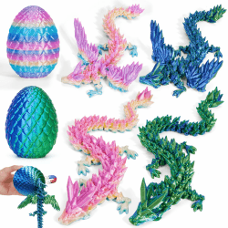 HIMS 2er Set 3D Gedrucktes Drachenei, Geheimnisvolle Drachenei mit Drache im Inneren, Realistisches Dracheneier mit Flügeln für Kinder Erwachsene, Überraschungs 3D Drache Im Ei Drachen Spielzeug Set A Angebot bei HelloDeals