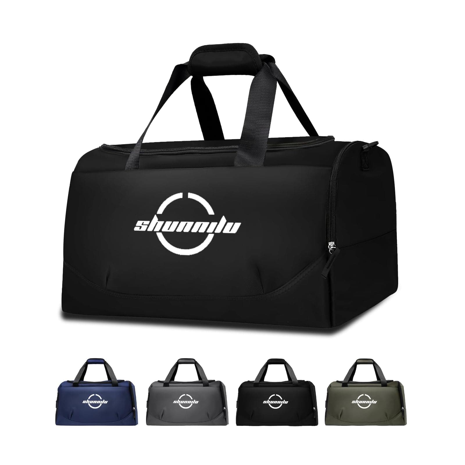 Sporttasche, 45x20x25cm Kleine Sporttasche Mit Schuhfach & Nassfach, Reisetasche Klein Damen für Sport, Fitnessstudio, Schwimmen, Training Und Kurztrips, Travel Bag (Schwarz) Angebot bei HelloDeals