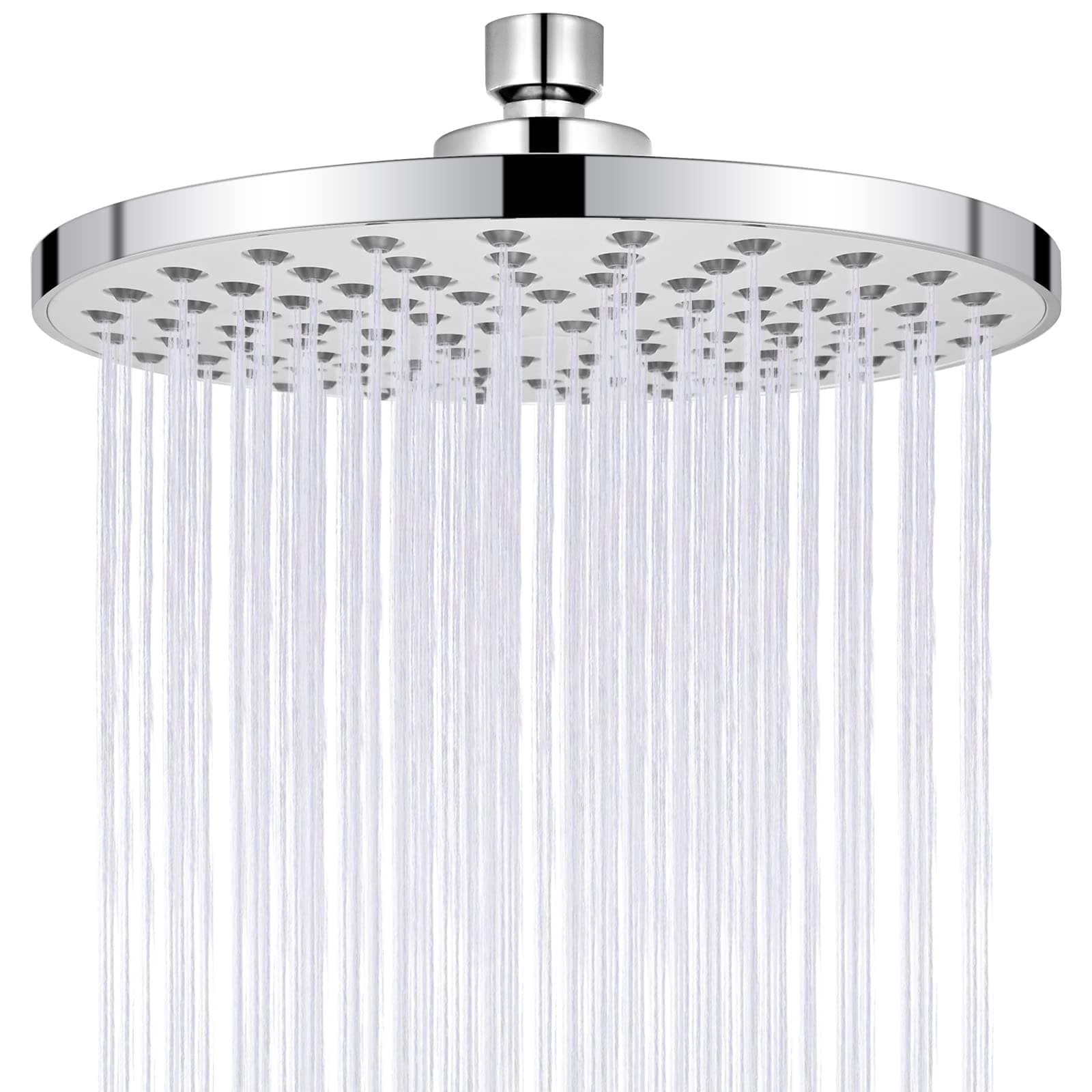 Duschkopf Regendusche, 8 Zoll Round Regenduschkopf Wassersparend, 360°Verstellbarer Kopfbrause mit 123 Anti-Kalk-Düsen, Auslaufsicher Anti-Rost Wasserfall-Duschkopf(Universal) 8inch Angebot bei HelloDeals