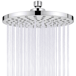 Duschkopf Regendusche, 8 Zoll Round Regenduschkopf Wassersparend, 360°Verstellbarer Kopfbrause mit 123 Anti-Kalk-Düsen, Auslaufsicher Anti-Rost Wasserfall-Duschkopf(Universal) 8inch Angebot bei HelloDeals