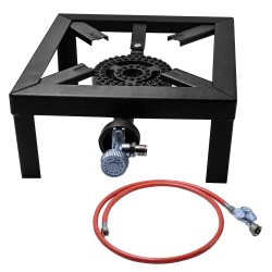 Gaskocher Hockerkocher 8KW Outdoor Camping Gaskocher 25 x 25 x 11cm,campingkocher gasherd,inkl 150cm Propan-Gas-Schlauch und 50 mbar Gasdruckregler Konstantregler Angebot bei HelloDeals