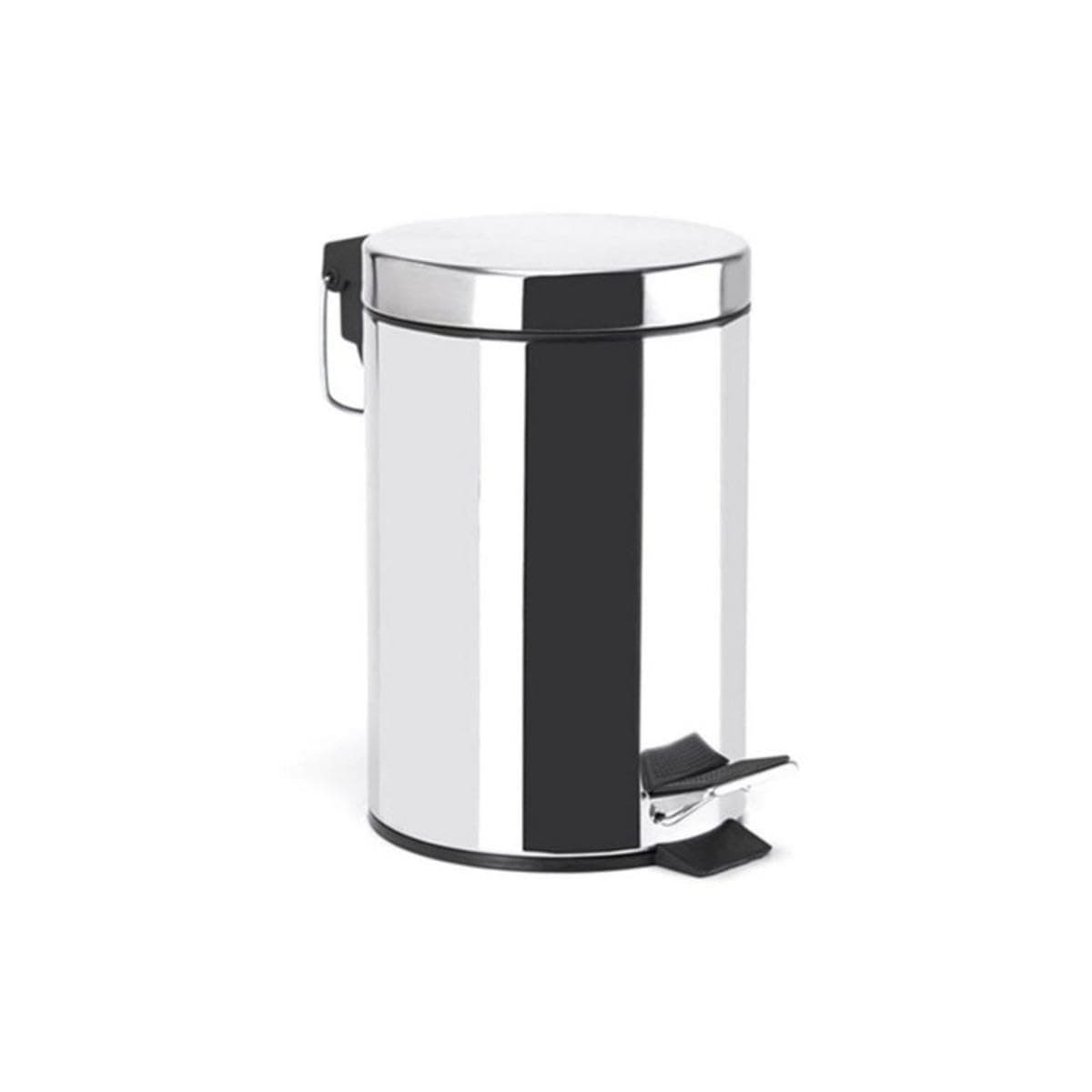 MSV - Kosmetikeimer fürs Bad - Edelstahl mit herausnehmbarem Inneneimer - Stylischer Treteimer - Kompakt und Praktisch - Spiegel - 3L Angebot bei HelloDeals