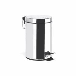 MSV - Kosmetikeimer fürs Bad - Edelstahl mit herausnehmbarem Inneneimer - Stylischer Treteimer - Kompakt und Praktisch - Spiegel - 3L Angebot bei HelloDeals