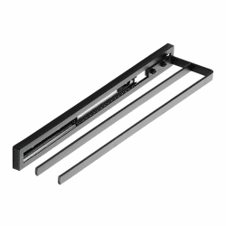 SOTECH Handtuchauszug Style 2-armig schwarz 415 mm Auszugsweg 300 mm Handtuchhalter für Seitenmontage an Waschtisch in Bad und Küche 2-armig eckig 415 mm Schwarz Angebot bei HelloDeals