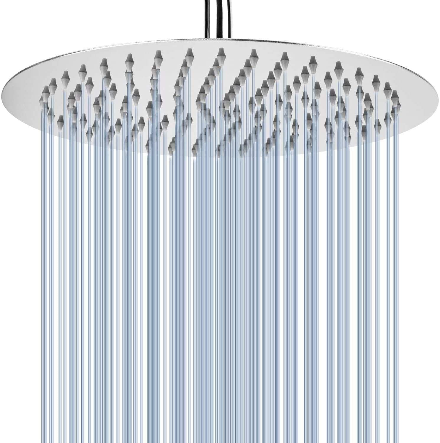 30cm Großer Runden Regenbrause, Voolan Kreisförmiger Groß Hochdruck Duschkopf aus Edelstahl 304, Komfortables Duscherlebnis auch bei Niedrigem Wasserdruck, Installierbar an der Wand oder Decke (Chrom) 30 centimeters Chrom Angebot bei HelloDeals