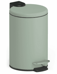 3 Liter Treteimer Edelstahl Pastell grün matt mit Absenkautomatik Klappdeckel leise schließend Softclose mit Inneneimer Kosmetikeimer Mülleimer Abfalleimer Badezimmer Angebot bei HelloDeals