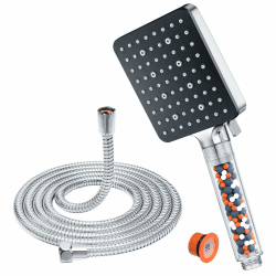 Duschkopf und Schlauch 1,6 m mit Filter – YEAUPE PRO quadratischer Hochdruck-Duschkopf und Schlauch mit 6 Strahlmodi, großer leistungsstarker Durchfluss, Regenduschkopf für Niederdruck und 1*Shower Head and Hose Angebot bei HelloDeals