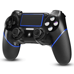 CHEREEKI Wireless Controller für PS-4 Gamepad mit Turbo Doppelter Vibration 6 Achsen Gyro Sensor 600 mAh Akku Touchpad 3.5mm Audio Jack Schwarz Angebot bei HelloDeals