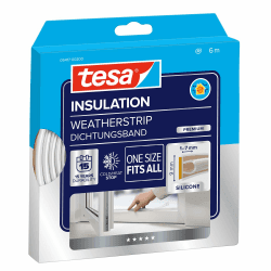 tesa INSULATION Dichtungsband Premium - Selbstklebende Silikondichtung zum Isolieren von Spalten an Fenstern und Türen - Transparent - 6 m x 9 mm x 7 mm Transparent 6m (2x 3m) x 9 mm x 7 mm Angebot bei HelloDeals