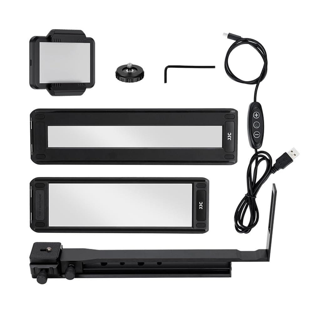 JJC 35 mm und 120 Film-Digitizer-Adapter, Film-Negativ-Scanner mit LED-Hintergrundbeleuchtung, 135 (35 mm) & 120 Filmhalter, Einstellstab für Negative, Kopieren, Digitalisieren, Wiederherstellen von Film-Digitalisierer-Kit Angebot bei HelloDeals