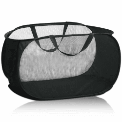 Pop-Up-Wäschekorb, 75L Pop-Up Faltbare Wäschekorb Mesh Laundry Hamper Baskets für Kinderzimmer College Dorm Camping Und Reisen(Schwarz) Angebot bei HelloDeals