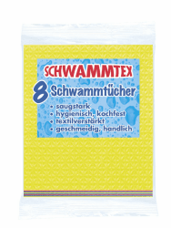 Spontex Schwammtuch 8er Vorteilspack, extrem saugfähig und langlebig, aus Viskose, biologisch abbaubar (1 x 8 Stück) 1er Pack Angebot bei HelloDeals