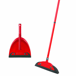 Vileda Superfeger Classic Besen mit 3-TLG Stiel und Superfeger Classic Kehrset, Handfeger & Kehrschaufel, Mikroschaum für optimale Schmutzaufnahme, wirbelt keinen Staub auf, Eco-Verpackung Superfeger Classic Besenset Single Angebot bei HelloDeals
