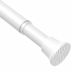 AIZESI Gardinenstange ohne Bohren 60 bis 120 cm, 1 Stück Teleskopstange, Weiß duschstange ohne bohren, verstellbare Vorhangstange ohne Bohren für Fenster, Schrank, Badezimmer Weiß 60-120CM-1Stück Angebot bei HelloDeals