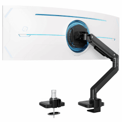 Monitor Halterung 1 Monitor Für 17-49 Zoll Flach & Curved Bildschirm, Robuster Gasfeder-Monitorhalterung Höhenverstellbar mit Neigungen, Erhöhte Tragfähigkeit von 2~20kg,VESA 75x75/100x100 Angebot bei HelloDeals
