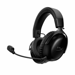 HyperX Cloud III S – Kabelloses Gaming-Headset, Multiplattform, 2,4 GHz, Bluetooth, Akkulaufzeit bis zu 120 Stunden, 2,4 GHz, 53-mm-Neigungstreiber, 10-mm-abnehmbares Mikrofon – Schwarz Angebot bei HelloDeals