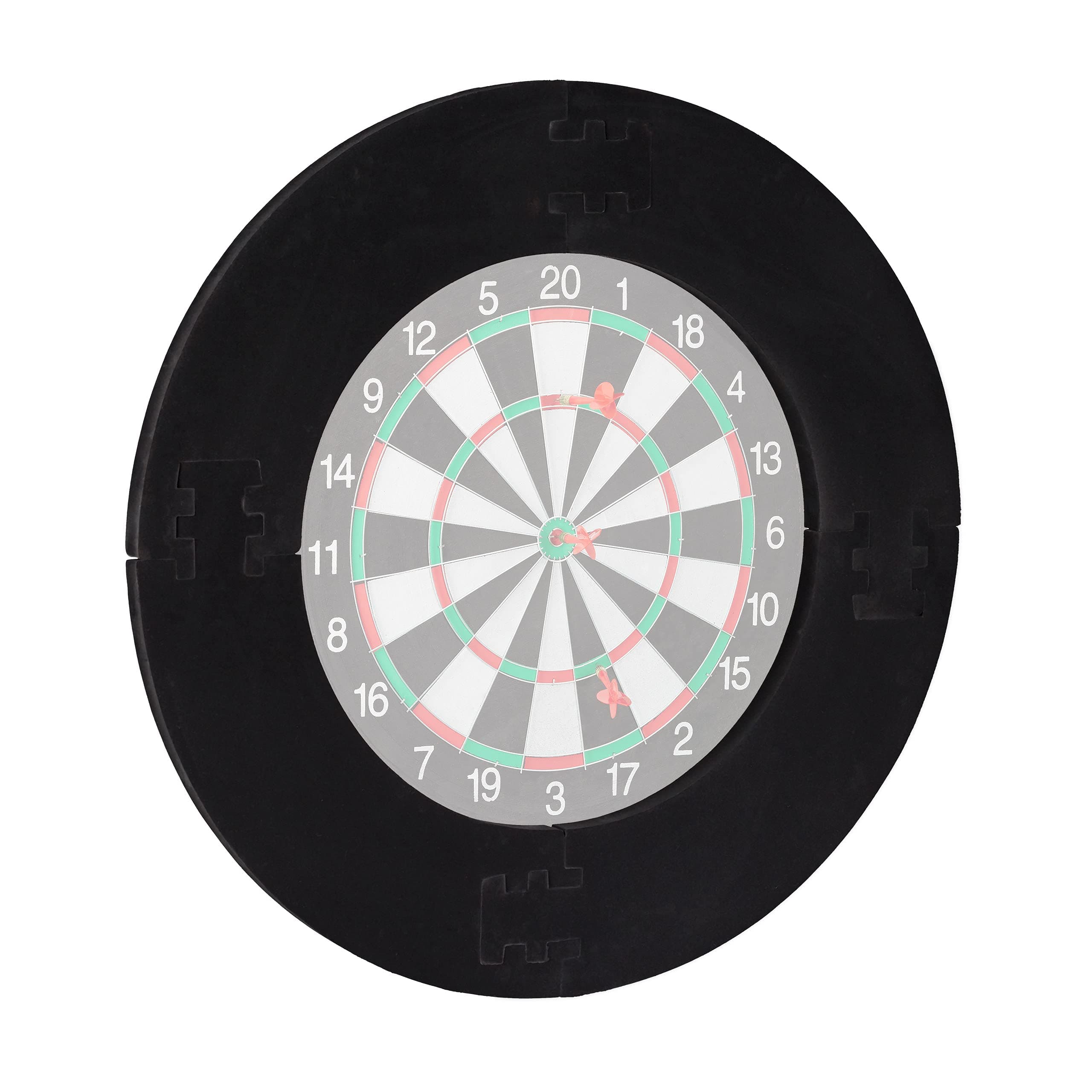 Relaxdays Dart Catchring R7, 4-teilig, Schutzring für 45 cm Dartscheibe, stabiler Wandschutz, EVA, Gesamt-Ø 72 cm Schwarz Single Angebot bei HelloDeals
