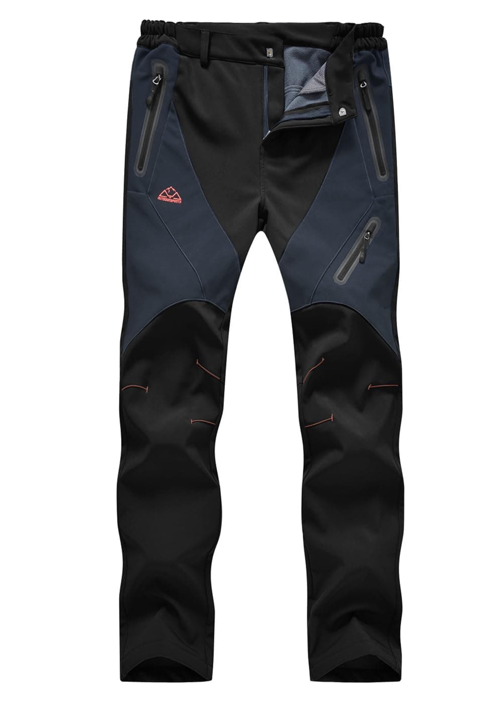 Damen Hosen Fleece Gefüttert Winterhose Winddicht Warm Verdickte Softshellhose Wasserabweisend Outdoor Wanderhose Funktionshose Schwarz XXL Angebot bei HelloDeals