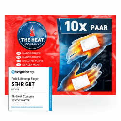 THE HEAT COMPANY Handwärmer - 10, 20 oder 40 Paar - EXTRA WARM - Taschenwärmer Wärmepads - Fingerwärmer: 12 Stunden warme Hände - luftaktiviert 10 Paar Angebot bei HelloDeals