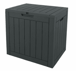 Ondis24 City Cube, Kunststoff Box - Abschließbare Poolbox, Paketbox, Gartenbox Wasserdicht, 110L, Anthrazit, 55x43x53cm Außenmaß, 75Kg Gewichtsbelastbarkeit. Ideal für Wohnungs- & Gartenbesitzer 110 Liter (Weight Capacity: 75 kg) Anthrazit Angebot bei HelloDeals