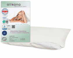 allsana Allergiker Kissenbezug 40x80 cm | Allergie Bettwäsche | Anti Milben Encasing | Milbenschutz für Hausstauballergiker | allergendichter Zwischenbezug für das Kopfkissen | TÜV geprüft Angebot bei HelloDeals