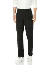 Amazon Essentials Herren Knitterfreie Chinohose mit klassischer Passform und Bügelfalte (erhältlich in Big & Tall) 34W / 32L Schwarz Angebot bei HelloDeals