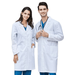 Laborkittel Weiß Kittel Baumwolle Arztkittel Herren Damen Mantel Hygiene Langarm Medizin Mantel mit Knöpfen und 3 Tasche Chemie Kittel Schule Unisex Arztmantel für Labor, Studium, Arbeit M (Gewicht: 65-72,5 kg/143-160 lb) Weiß Angebot bei HelloDeals