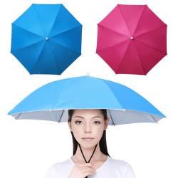 2 x Regenschirmhut mit Gummiband, Outdoor-Angelschirm, faltbar, Kopfbedeckung, Regenschirmhut Farbe#1 Angebot bei HelloDeals