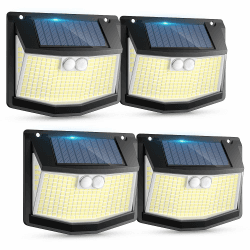 solarlampen für außen Außenbereich Bewegungsmelder: 248 LEDs Solarlicht für Außenbereich mit Bewegungsmelder 3 Modi 270° Beleuchtung IP65 wasserdicht Außenleuchte Wandleuchte für Garten Garage 4 Stück 248LED/4Stück Angebot bei HelloDeals